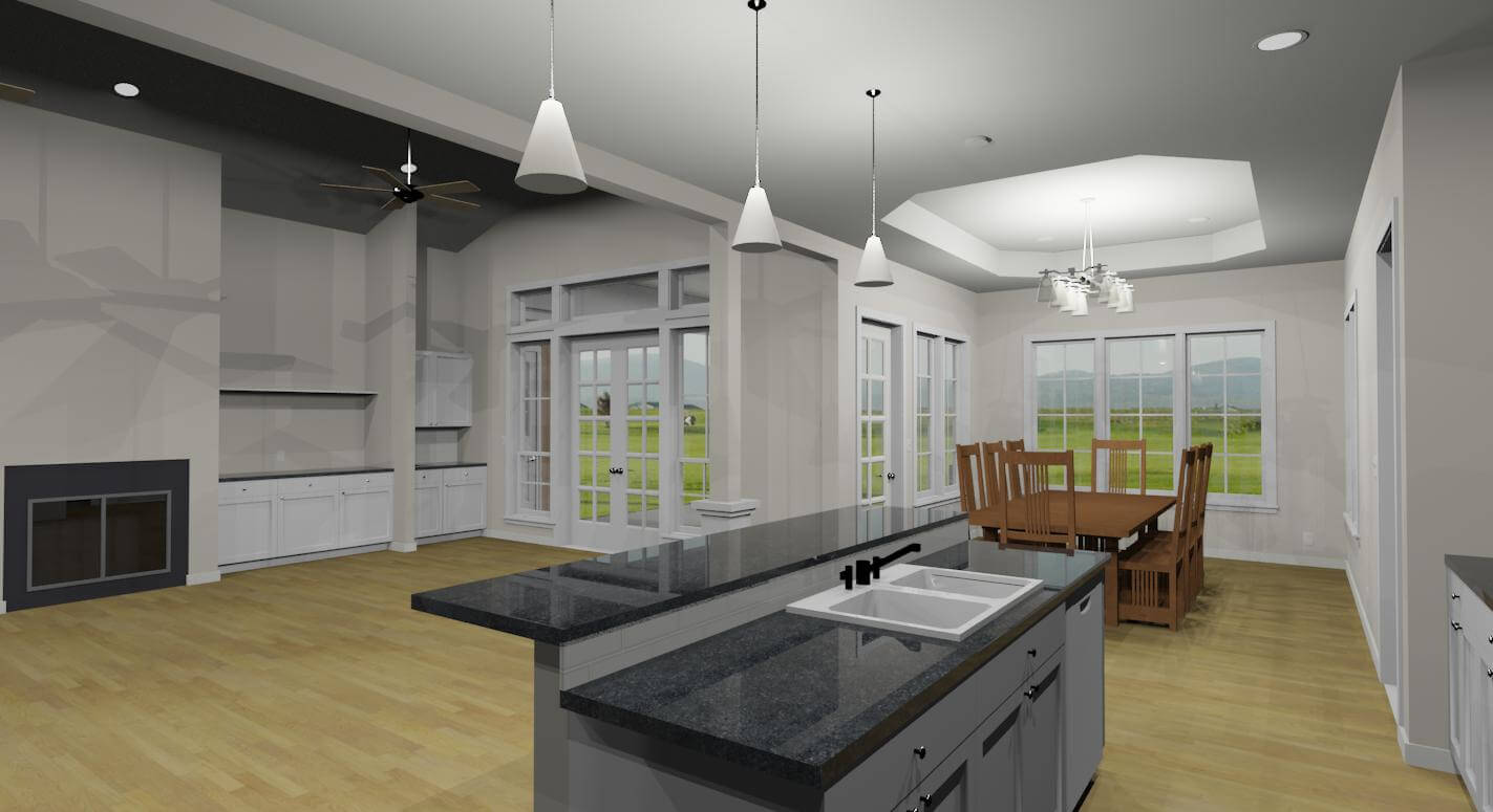 Good Foundations custom home 3-D rendering