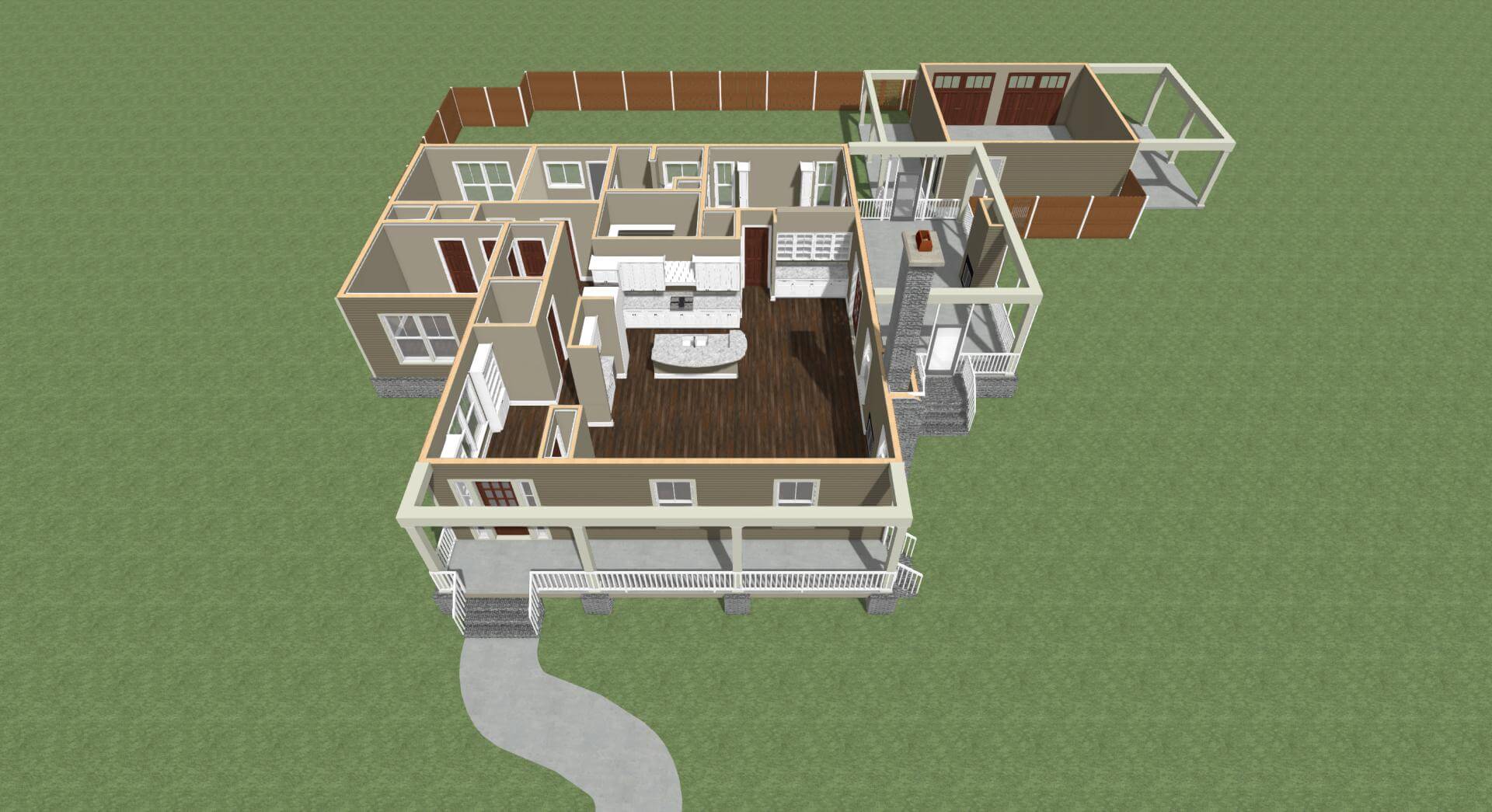 3-D custom home design
